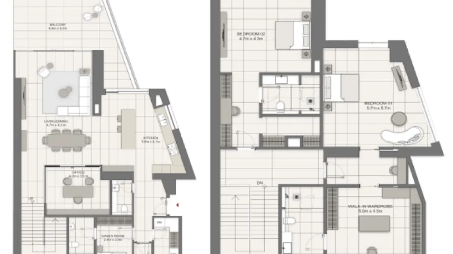 Apartamento de 1 dormitorio en Dubai Marina, UAE No. 2048 № 19