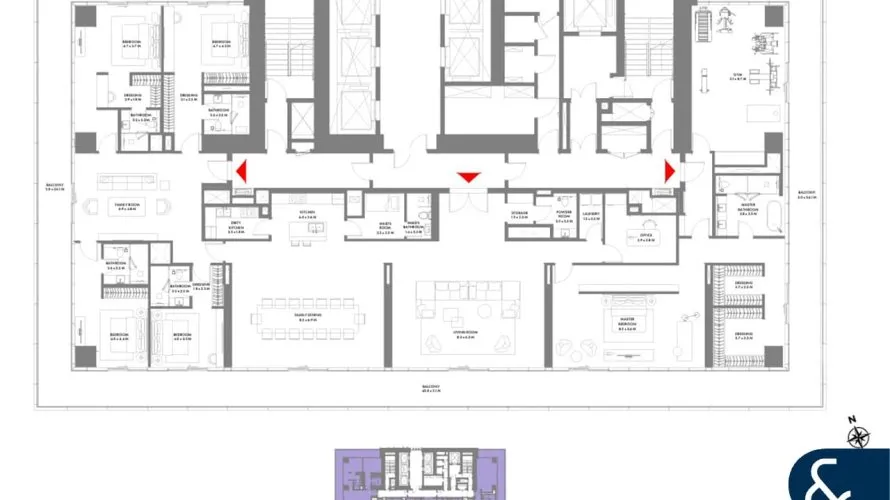 Apartamento de 5 dormitorios en Dubai Harbour, UAE No. 2271 № 9