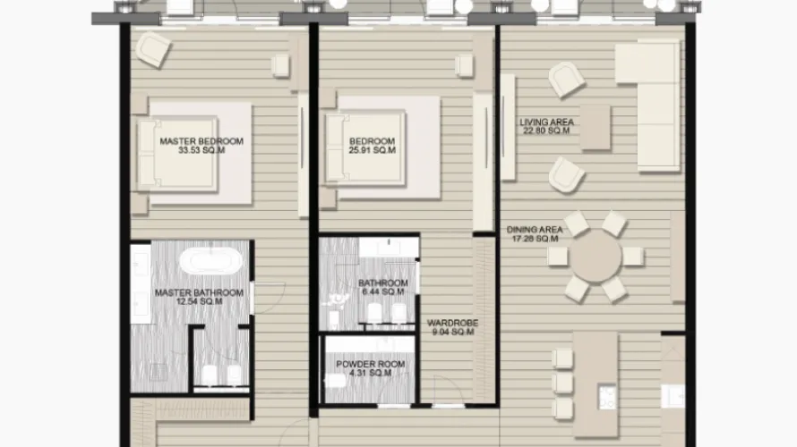 Apartamento de 2 dormitorios en Palm Jumeirah, UAE No. 2058 № 5