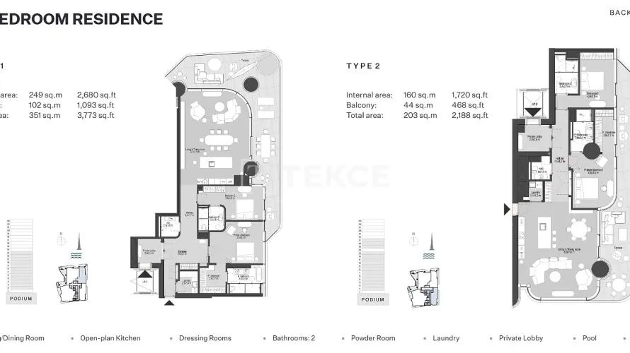 Apartamento de 4 dormitorios en Business Bay, UAE No. 1828 № 26