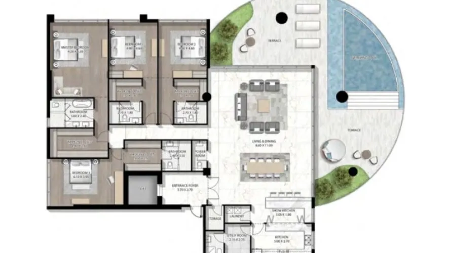 Apartamento de 1 dormitorio en Dubai, UAE No. 2063 № 6