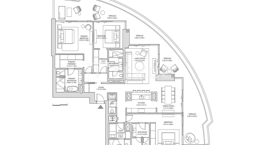 Apartamento de 4 dormitorios en Dubai Harbour, UAE No. 2150 № 12