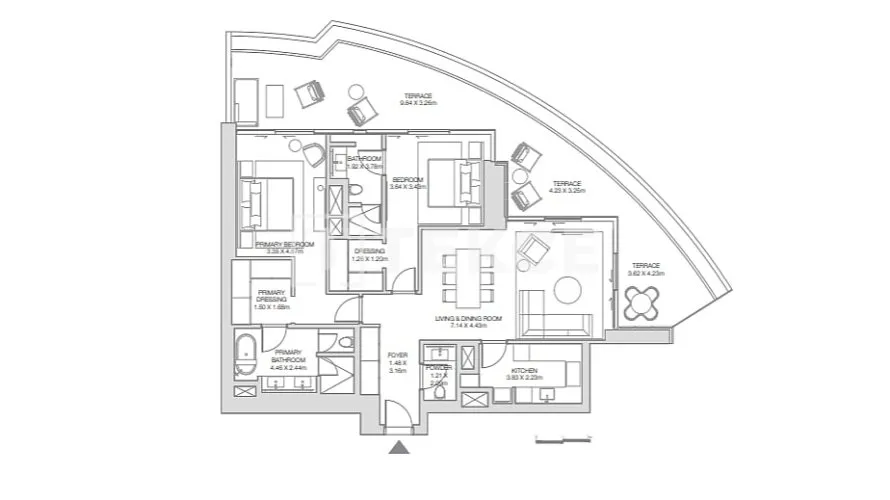 Apartamento de 4 dormitorios en Dubai Harbour, UAE No. 2150 № 10