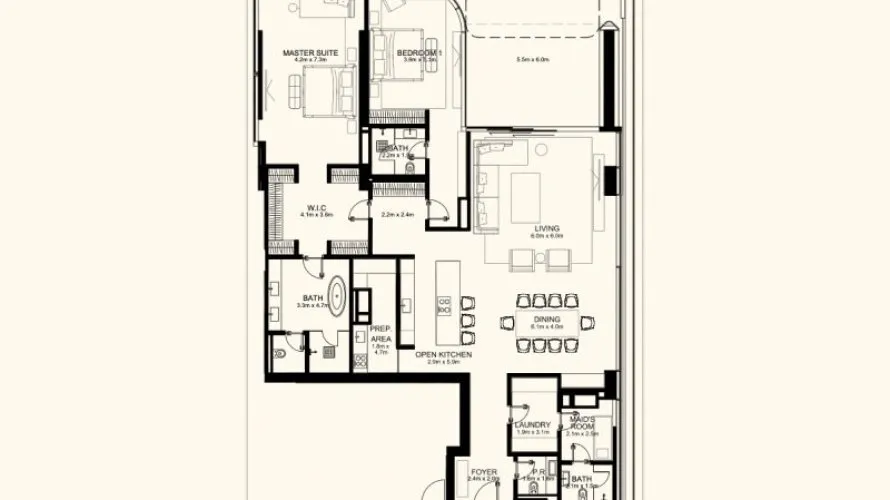 Apartamento de 2 dormitorios en Palm Jumeirah, UAE No. 2050 № 5