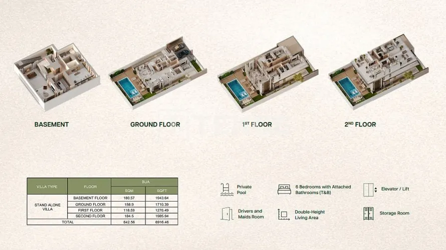 Villa de 6 dormitorios en Dubai, UAE No. 3117 № 12