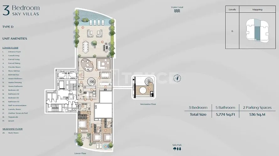 Apartamento de 3 dormitorios en Al Wasl, UAE No. 3412 № 4