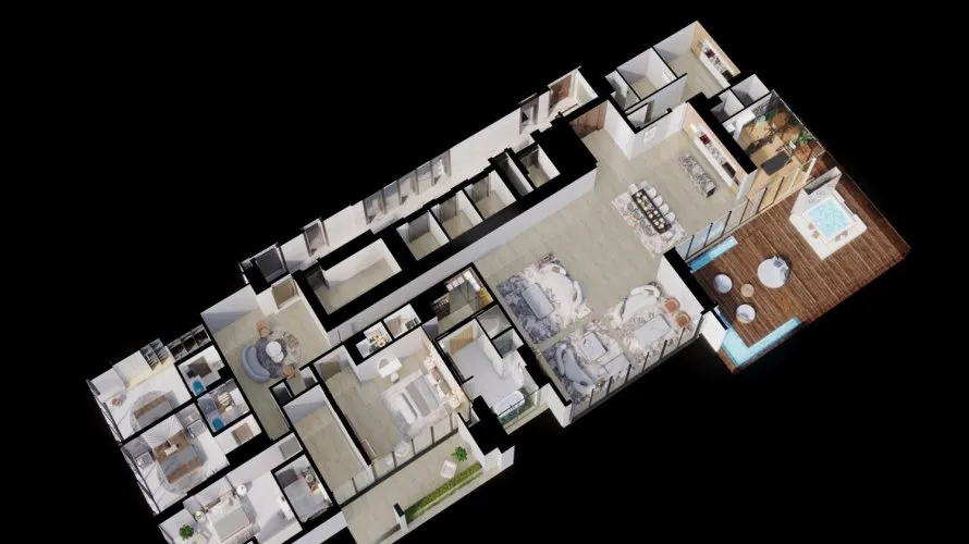 Apartamento de 4 dormitorios en Jumeirah Lake Towers, UAE No. 4735