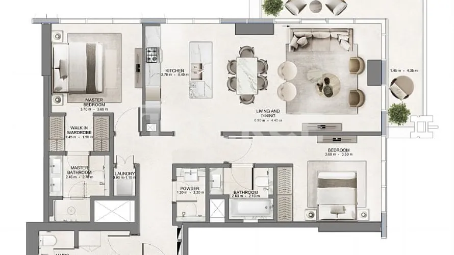 Dúplex de 4 dormitorios en Dubai, UAE No. 4722 № 2