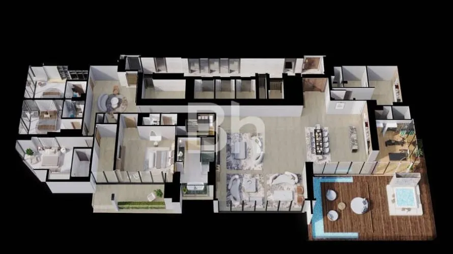 Penthouse de 4 chambres à Jumeirah Lake Towers, UAE No. 1155 № 18