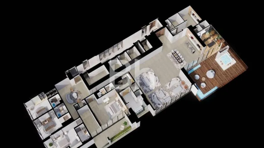 Penthouse de 4 chambres à Jumeirah Lake Towers, UAE No. 1155