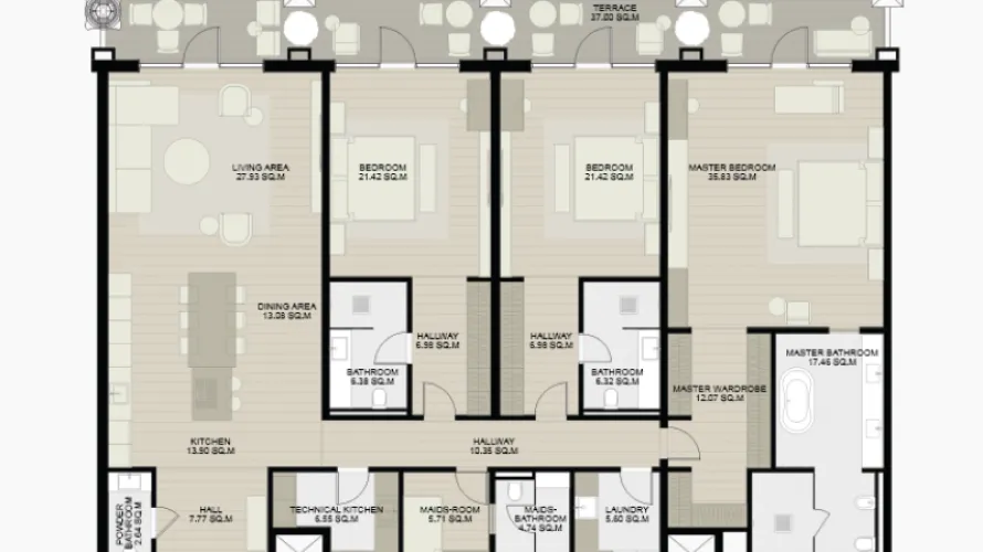 Appartement de 2 chambres à Palm Jumeirah, UAE No. 2058 № 6