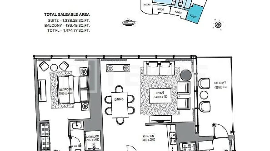 Appartement de 3 chambres à Dubai Marina, UAE No. 340 № 24