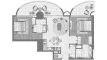 2 chambres Appartement plan d'étage «2 BR», One Residence
