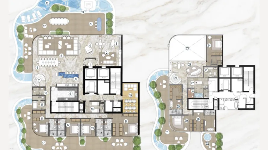 Penthouse de 3 chambres à Dubai, UAE No. 2068 № 6