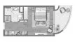  Appartement plan d'étage «Studio», One Residence