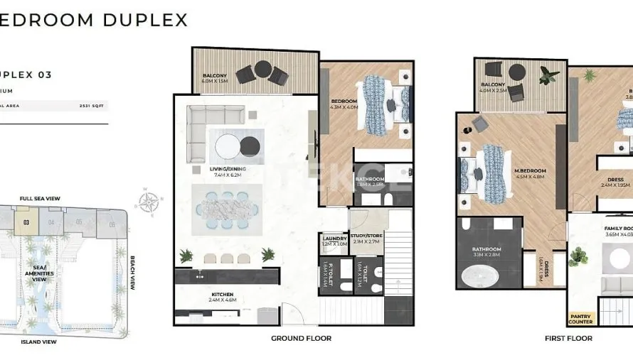 Duplex de 4 chambres à Dubai, UAE No. 1771 № 16