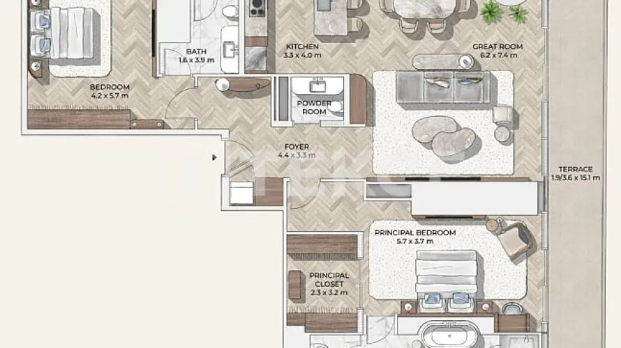 Appartement de 4 chambres à Dubai, UAE No. 1037 № 12