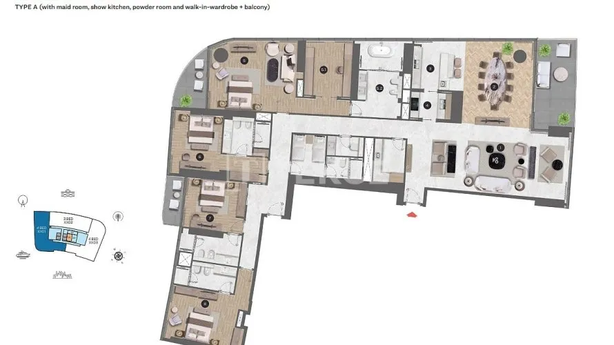 Appartement de 3 chambres à Dubai Marina, UAE No. 340 № 27