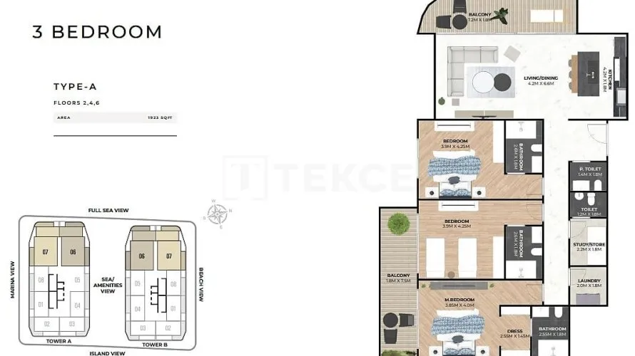 Duplex de 4 chambres à Dubai, UAE No. 1771 № 15