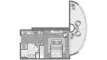  Appartement plan d'étage «Studio», One Residence