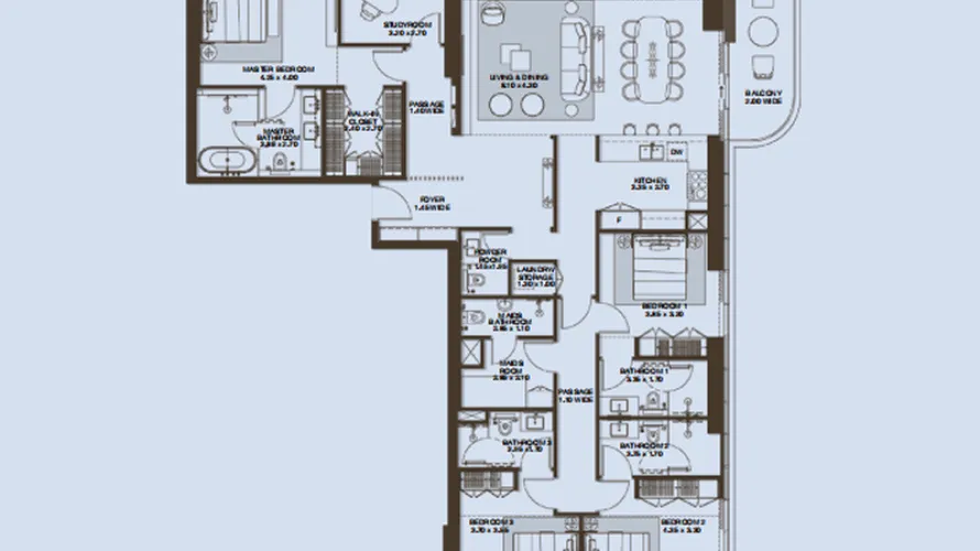 Penthouse de 1 chambre à Dubai Design District, UAE No. 2047 № 9