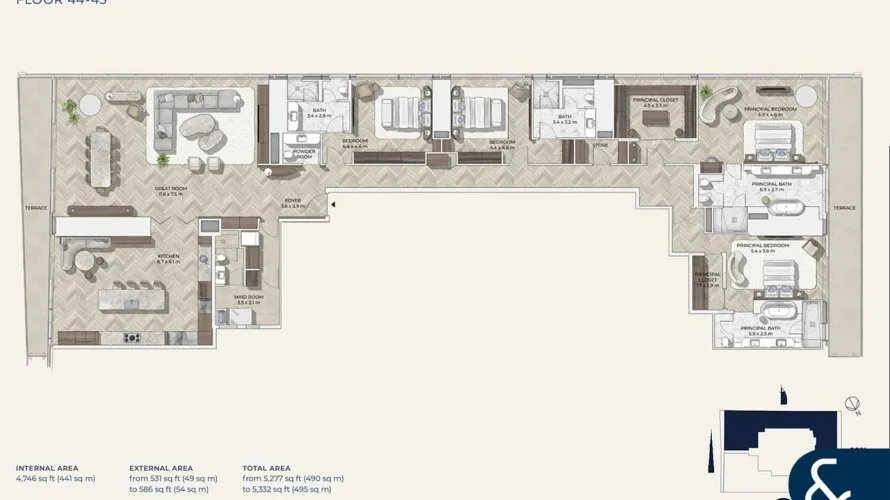 Appartement de 4 chambres à Al Wasl, UAE No. 1682 № 2
