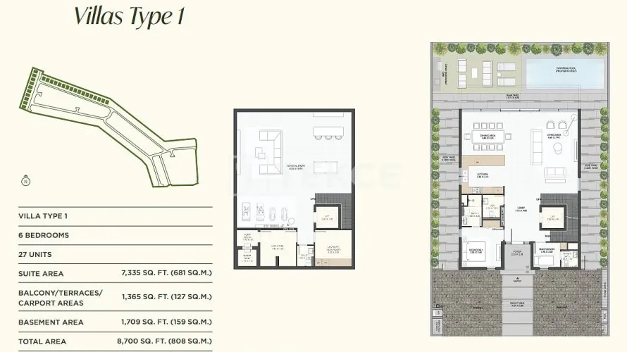 Villa de 6 chambres à Jumeirah Golf Estates, UAE No. 3103 № 19