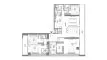 Планировка Квартиры «4BR» с 4 спальнями в ЖК W Residences Dubai Harbour