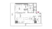 Планировка Квартиры «1BR» с 1 спальней в ЖК W Residences Dubai Harbour