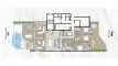 Планировка Пентхауса «TYPE B» с 3 спальнями в ЖК CASA CANAL
