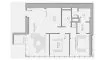 Планировка Квартиры «TYPE B1» с 1 спальней в ЖК Jumeirah Residences Emirates Towers