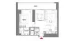 Планировка Квартиры «1BR» с 1 спальней в ЖК W Residences Dubai Harbour