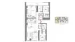 Планировка Квартиры «3 bedroom» с 3 спальнями в ЖК W Residences Dubai Harbour