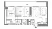 Планировка Квартиры «2BR» с 2 спальнями в ЖК W Residences Dubai Harbour