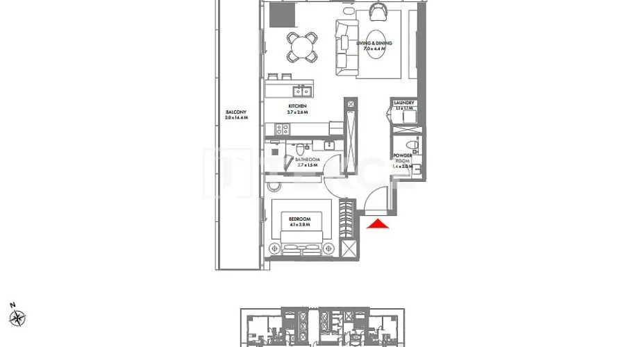 4 bedrooms apartment for sale , Dubai Harbour, Dubai, UAE No. 2317 № 17