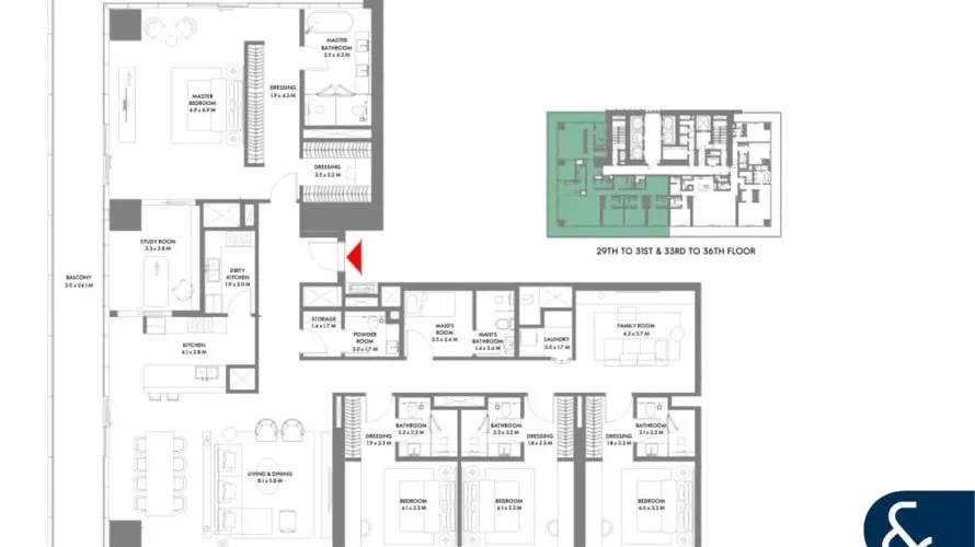 4 bedrooms apartment for sale , Dubai Harbour, Dubai, UAE No. 2262 № 9