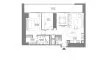 1 bedroom Apartment floor plan «1BR» in W Residences Dubai Harbour