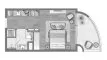 Apartment floor plan «Studio» in One Residence