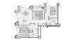 2 bedrooms Apartment floor plan «TYPE 03M» in DESIGN QUARTER AT D3