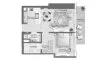1 bedroom Apartment floor plan «1BR» in DWTN Residences