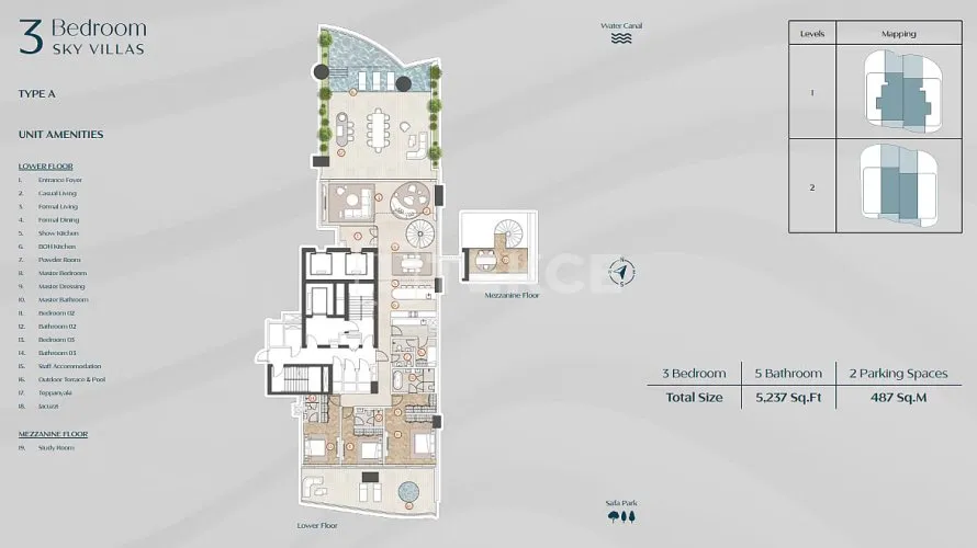 3 bedrooms apartment for sale, Al Wasl, Dubai, UAE No. 3412