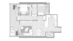 1 bedroom Apartment floor plan «1BR» in Kempinski Marina Residences