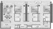 3 bedrooms Apartment floor plan «3BR» in DWTN Residences